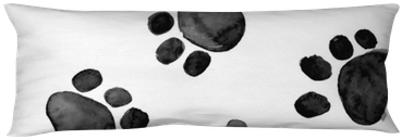 Watercolor Illustration With Animal Footprints Body - Acuarela Huella (400x400), Png Download