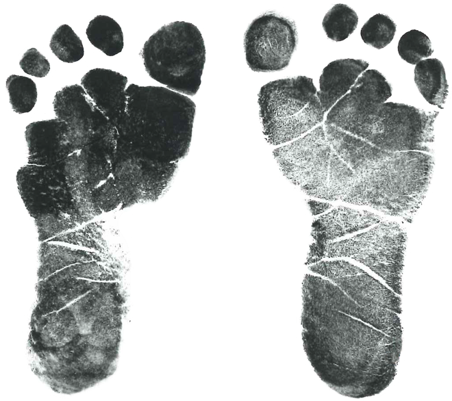 Baby Footprint Png Download - Baby Footprint Transparent Background (668x595), Png Download