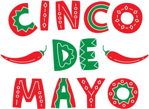 Cinco De Mayo Dibujado A Mano El Diseño De Letras - Library (640x640), Png Download