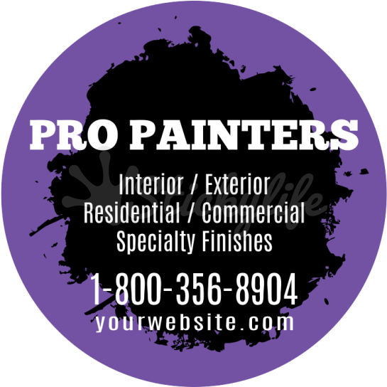 Painters Circle Car Magnet - 3d Druck (940x587), Png Download