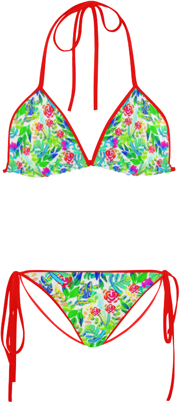 Banner Download Cute Tropical Watercolor Flowers Custom - Chicken Bikini (1000x1000), Png Download
