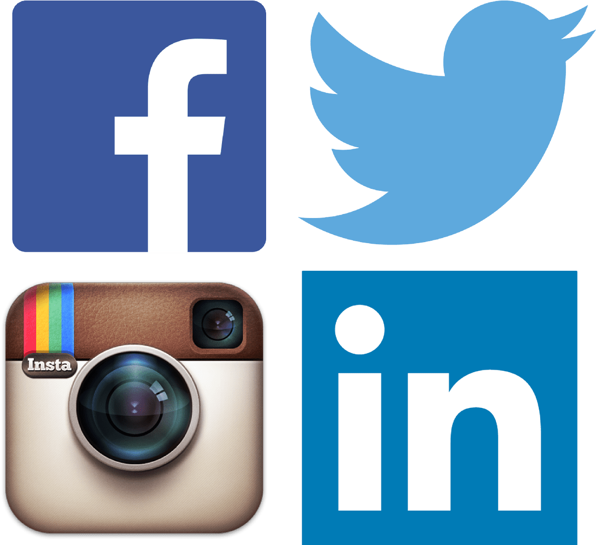 Picture - Facebook Twitter And Instagram Logos (885x800), Png Download