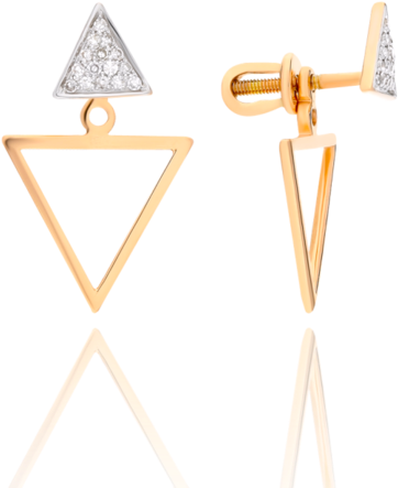 Triangle Loop - Rose Gold - Gold (600x600), Png Download