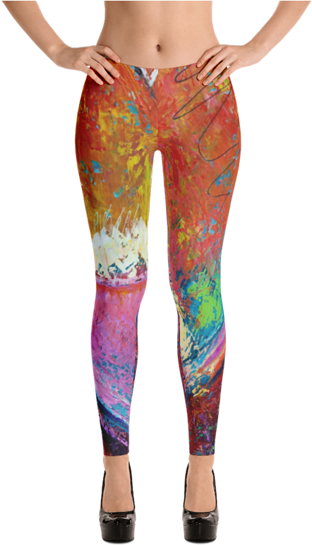 Orange Heart Leggings - Midnight-teal Halftone Sneakers (800x800), Png Download