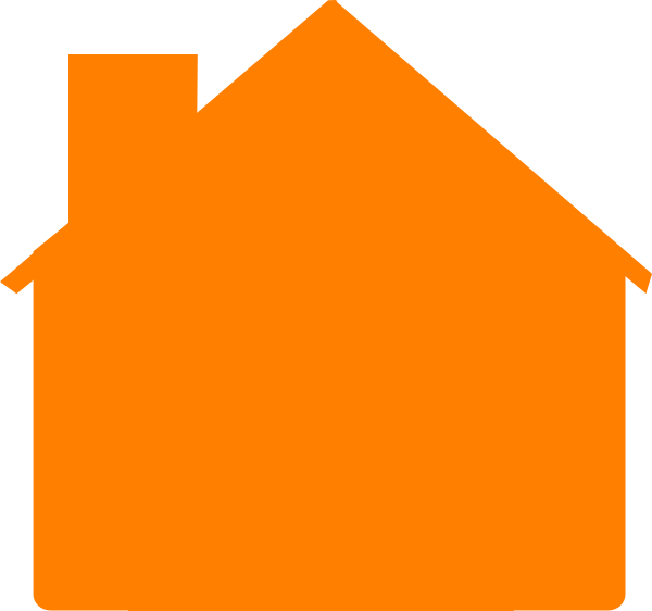 Homes Vector Simple House Picture Freeuse Stock - Orange House Clip Art (600x562), Png Download