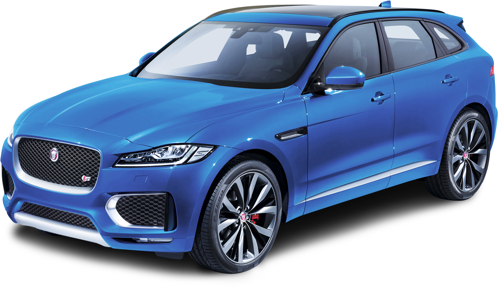 Blue Jaguar F Pace Side View Car Png Image - Car Side View Png (1750x1042), Png Download