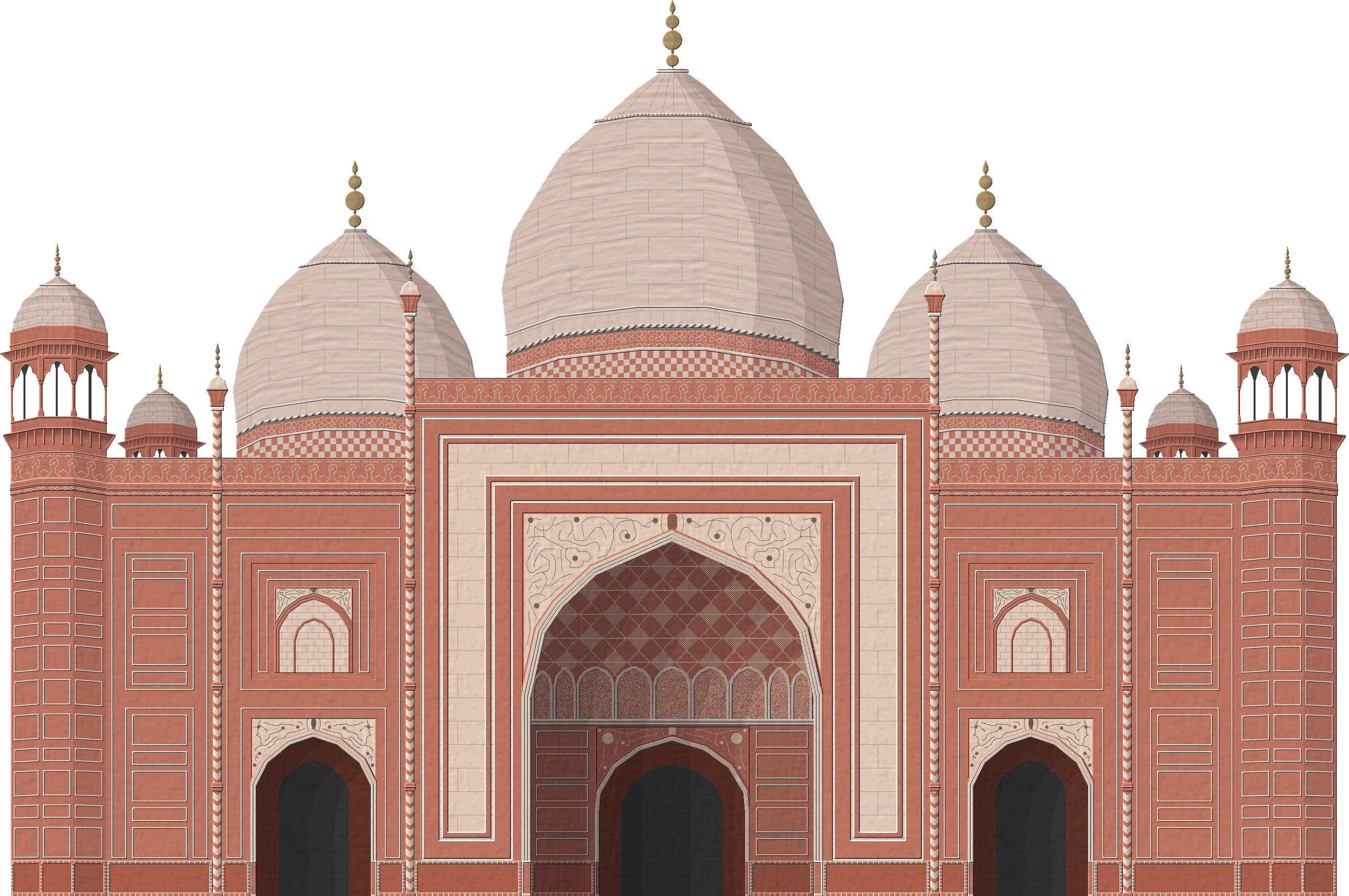 Taj Mahal Clipart Taj Mahal The Red Fort Golden Triangle - Taj Mahal (900x598), Png Download
