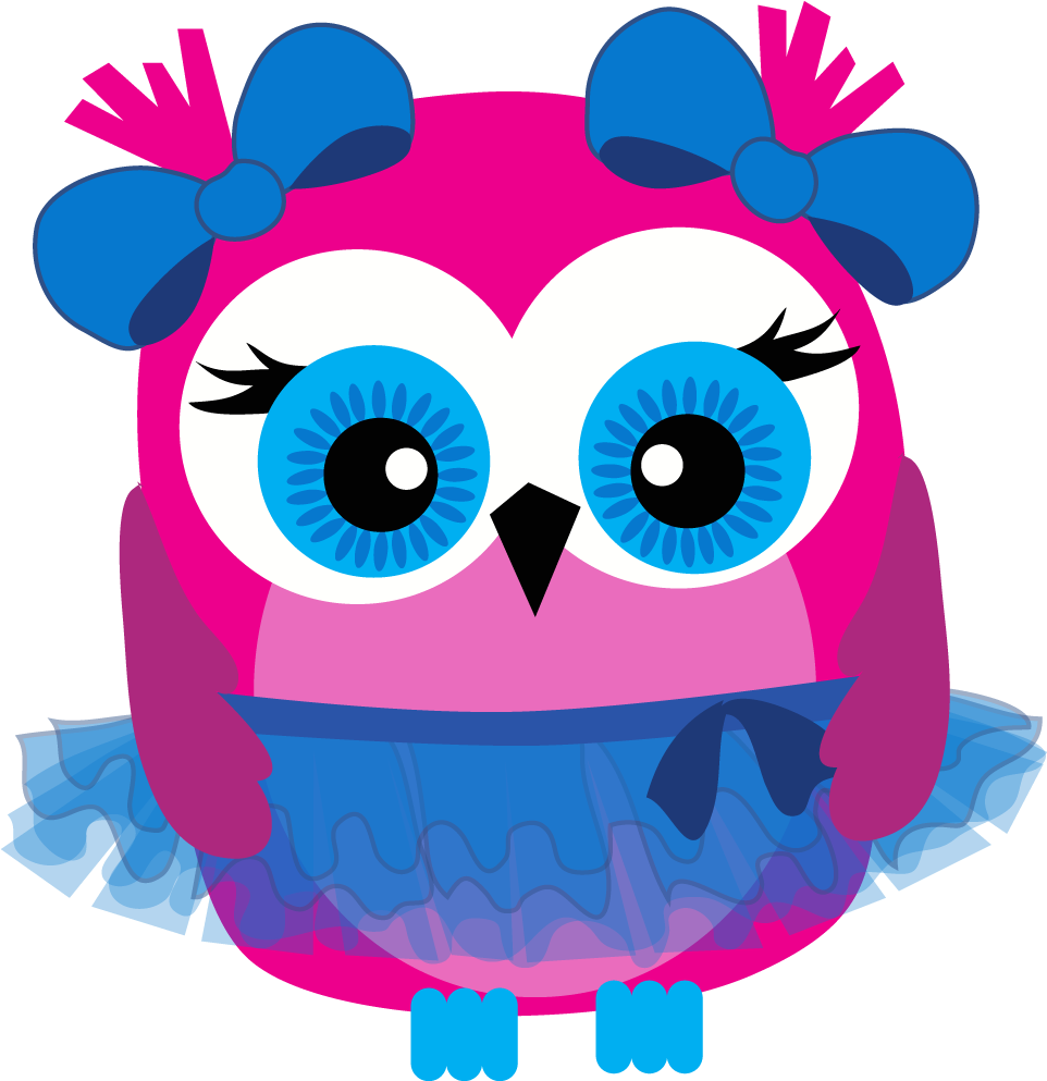 Owl Blue Tutu Printout - Corujinha Bailarina Png (961x1019), Png Download
