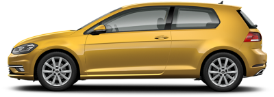 Vw Golf Sel Yellow Exterior Left Side View - Golf (480x270), Png Download