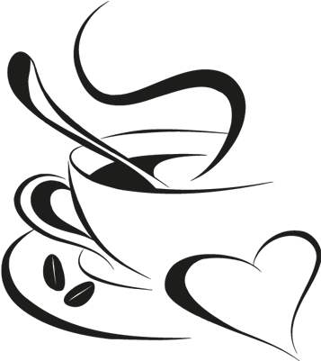 #vinilo Decorativo Para #cafeteria Con Taza Café - Taza De Cafe Dibujo (400x400), Png Download