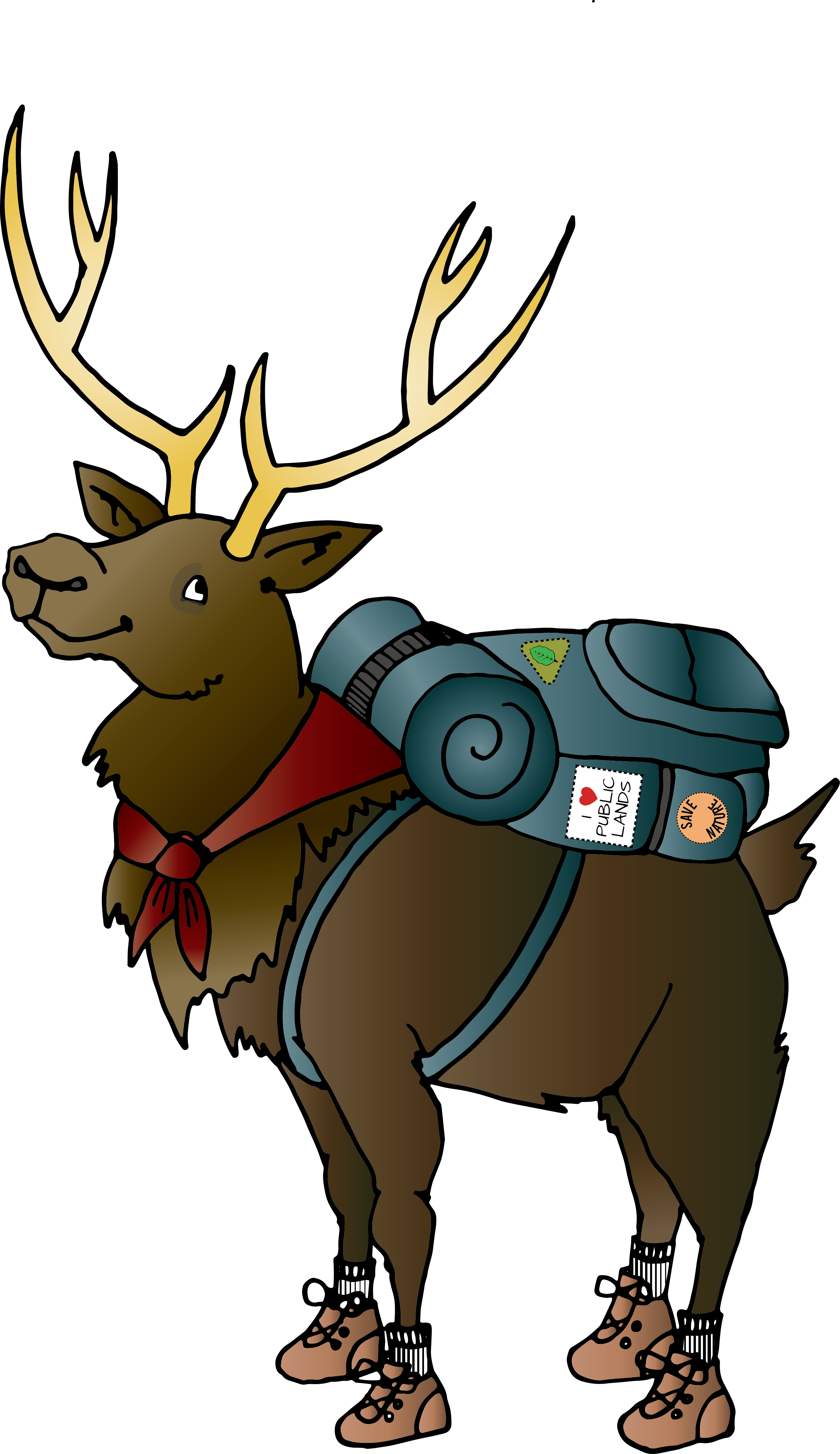 New Character, “eli The Elk,” Traveling Nationwide - Eli The Elk (2740x4743), Png Download