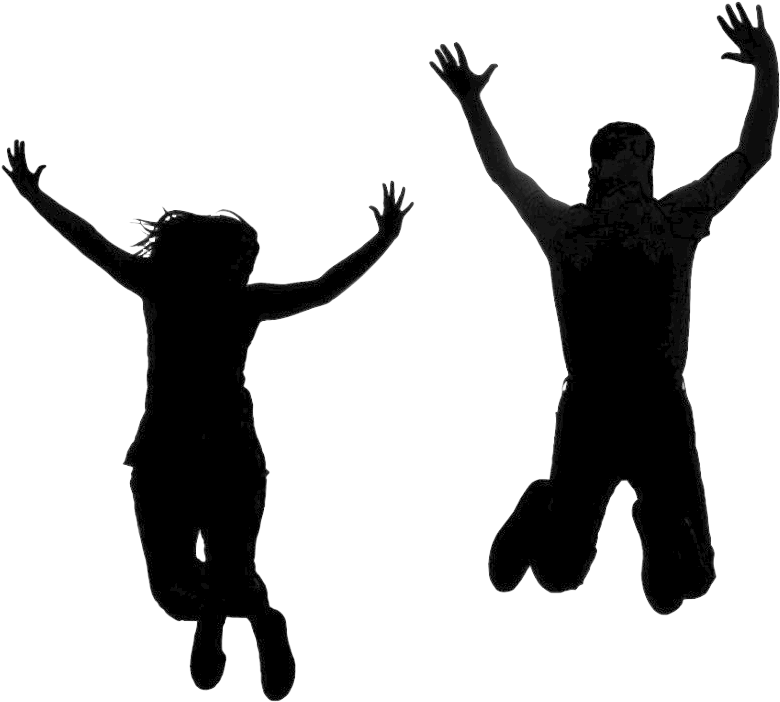 Silhouette Person Jumping Clip Art - Silhouette People Jumping (952x983), Png Download