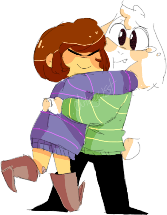 The Confuse Goat Undertale Know Your Meme - Asriel X Frisk Fanart (768x768), Png Download
