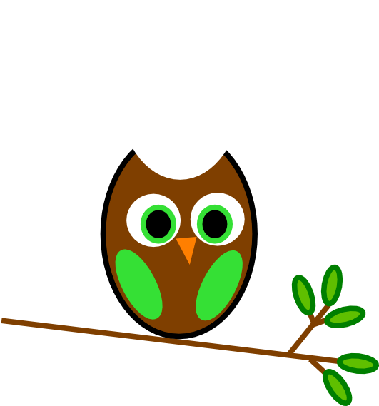 How To Set Use Brown Green Owl Svg Vector (600x568), Png Download