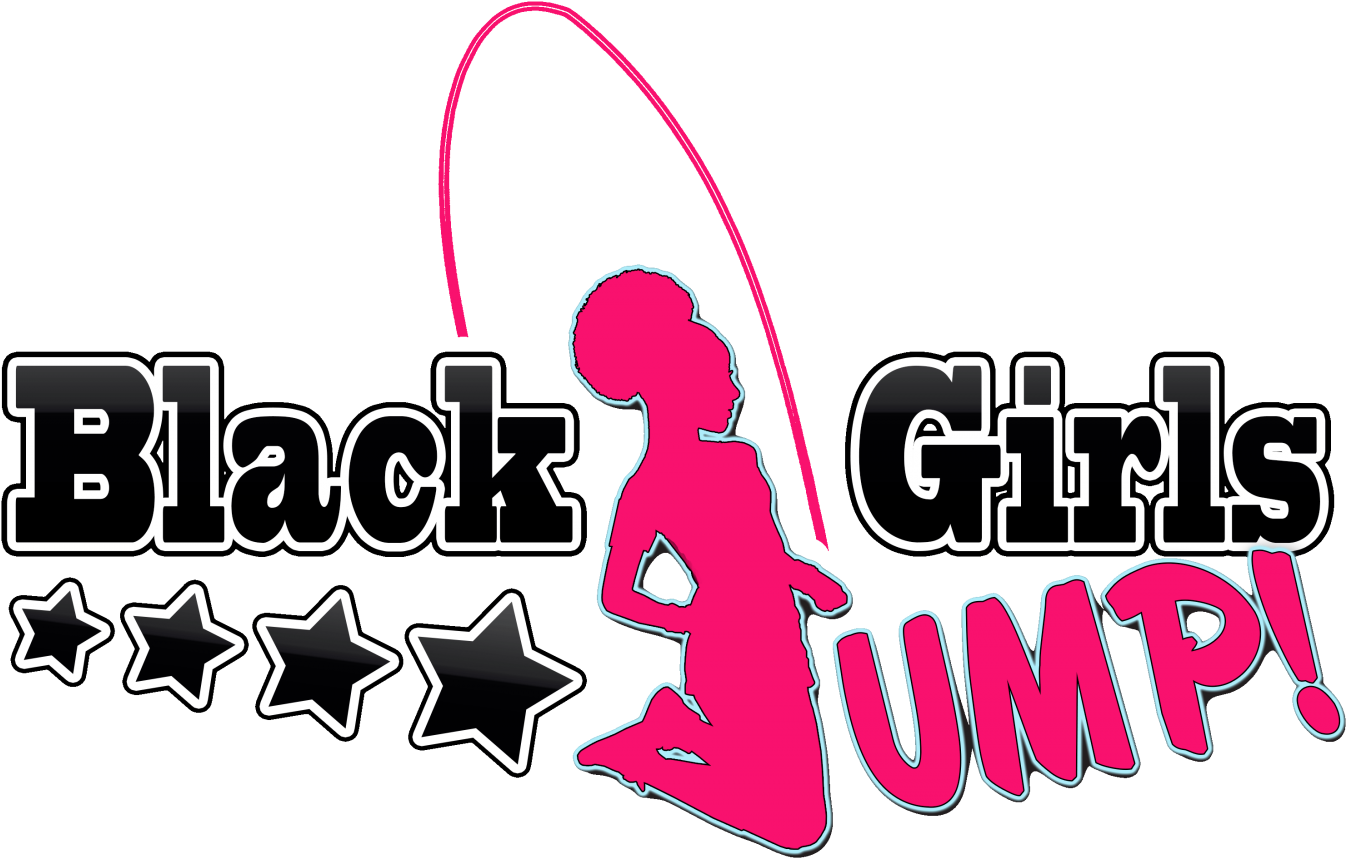 Cropped Black Girls Jump Logo 1 - Jumping Double Dutch Logo (1040x779), Png Download