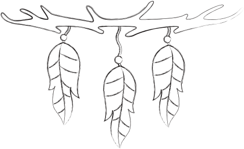 Image Library Library Boho Drawing Feather - Drawing (550x550), Png Download