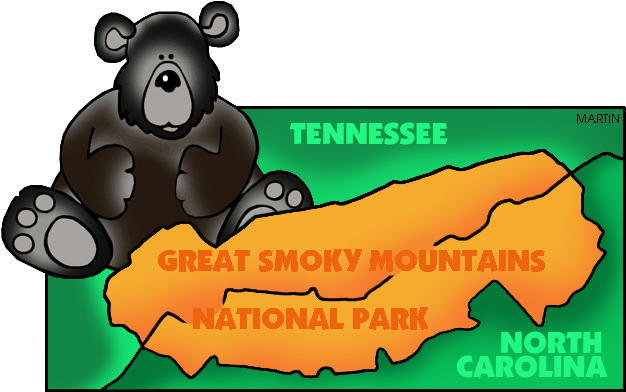 Tennessee Clipart Smokey - Great Smoky Mountains National Park Clipart (648x427), Png Download