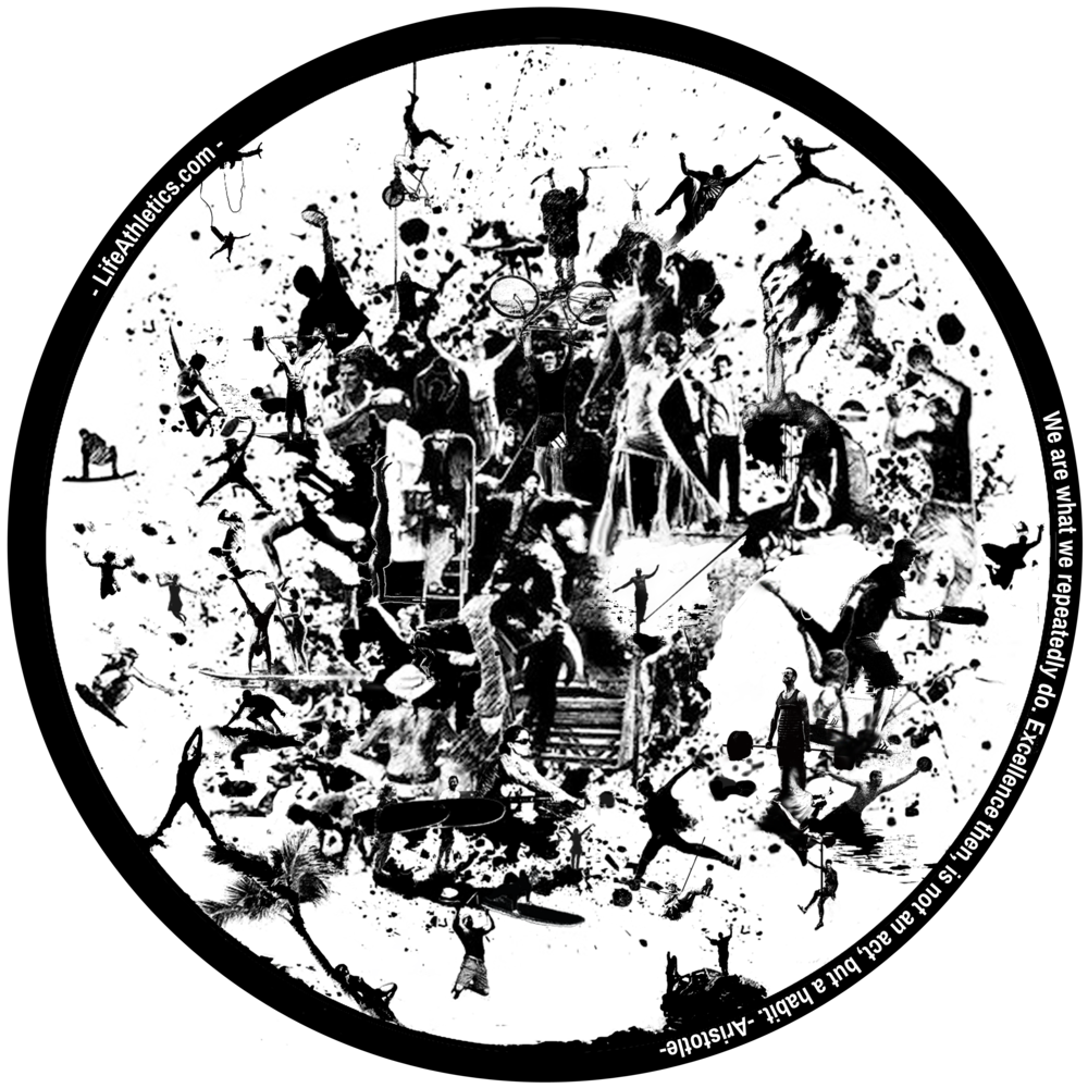 Life Athletics Inkblot Circle Print Version 2017 (1000x1000), Png Download