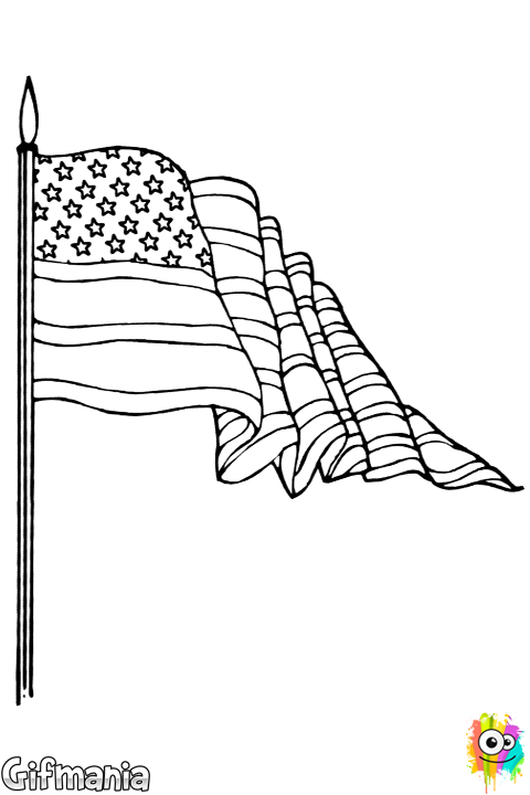 Bandera De Estados Unidos - Flag Day Coloring Pages (480x720), Png Download