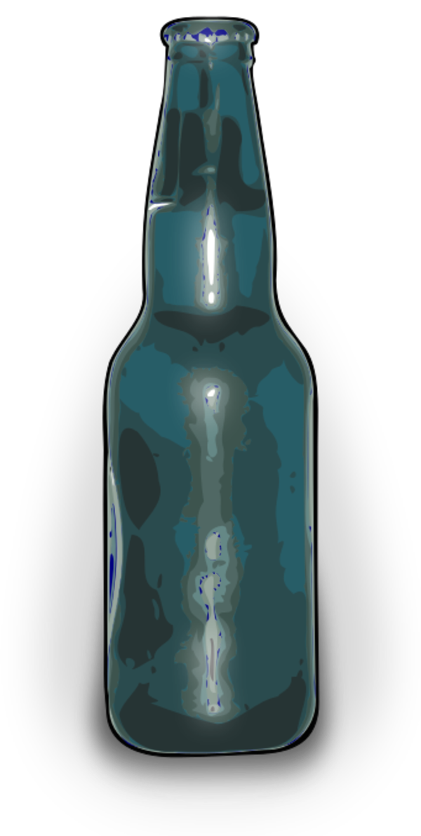 Vector Clip Art - Beer Bottle Clip Art (600x1191), Png Download