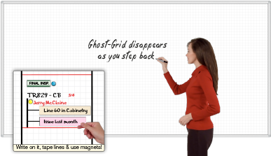 On-white™ Printed Grids Are Visible Up Close And "disappear" - Magnatag (400x300), Png Download