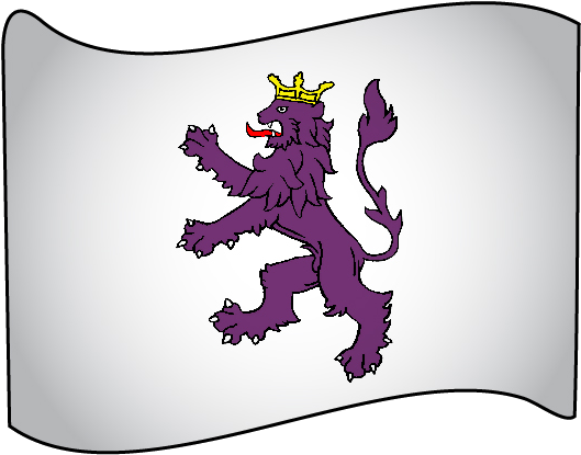 Un Ejemplo De Bandera Histórica Del Reino De León - Leon (617x482), Png Download