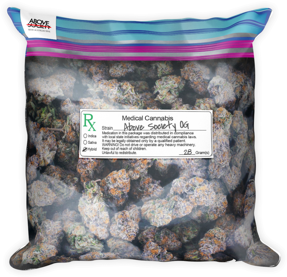 Bag Of Weed Png Pillow (1000x1000), Png Download