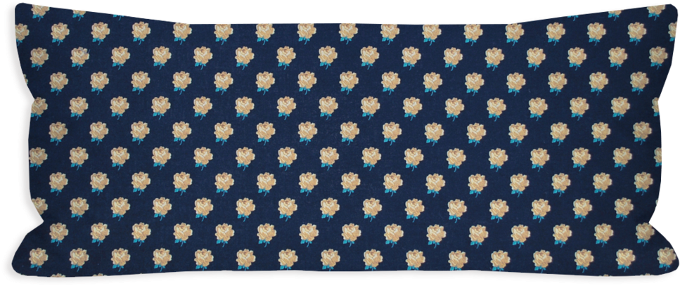 Restful Vintage Roses Navy Lumbar Pillow - Snooki Wearing Big Slippers (1024x1024), Png Download