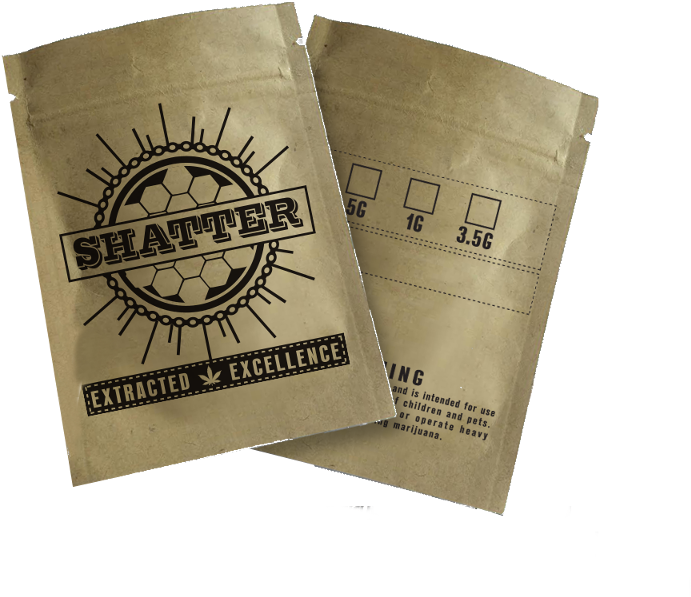 Kraft Paper Weed Bags Smell Proof Container - 1000 Black Gold Standard Oil Shatter Labels Coin Envelopes (800x800), Png Download