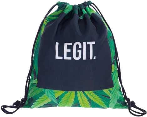 "weed Spirit" Drawstring Bag - Bag (480x444), Png Download