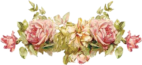 741 - Vintage Pink Roses Favor Tote Bag, Adult Unisex, Natural (501x252), Png Download
