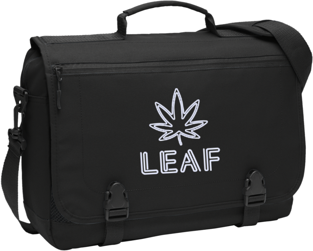 Leaf Laptop Bag - Custom Port Authority Black Messenger Briefcase (1024x1024), Png Download