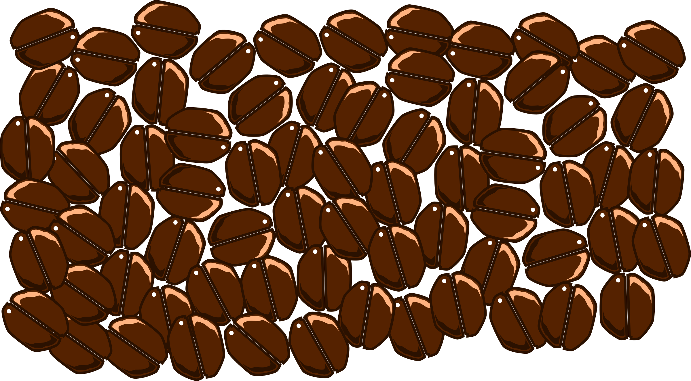 Clipart Coffee Bean - เมล็ด กาแฟ Png (2400x1325), Png Download