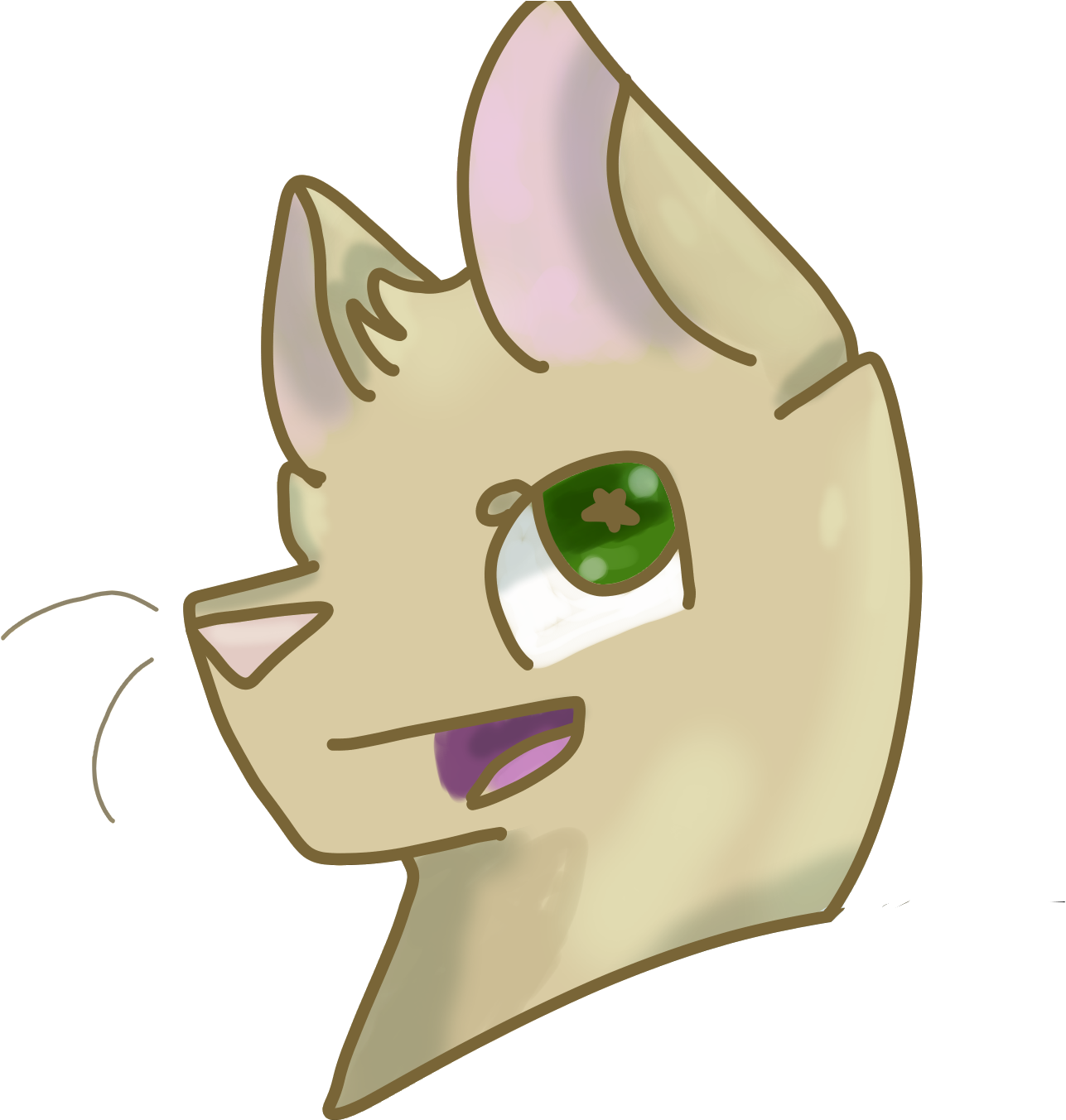 Coffeebean - Cat Yawns (1800x1600), Png Download