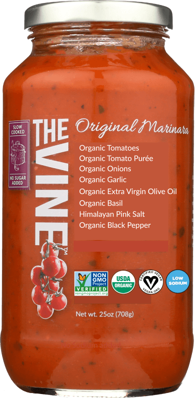 Image - Vine, Marinara Vegan Org, 25 Oz (pack Of 6) (392x800), Png Download