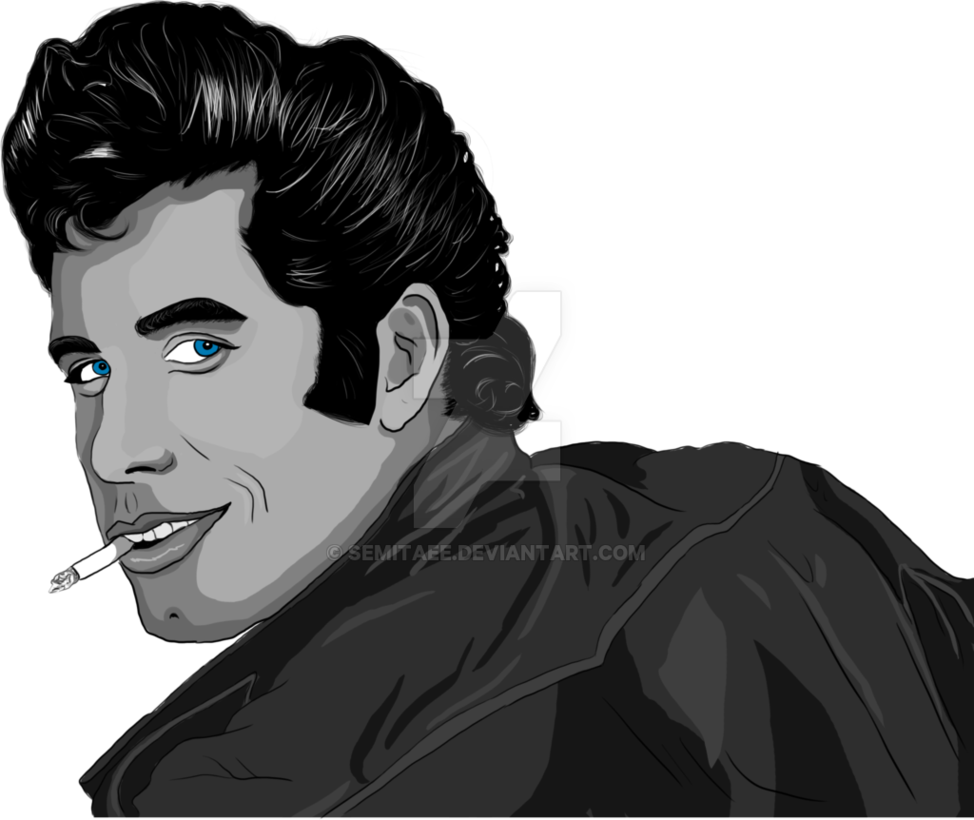 Danny Zuko By Marta Kurzyńska [ - Grease Danny Drawing (974x820), Png Download