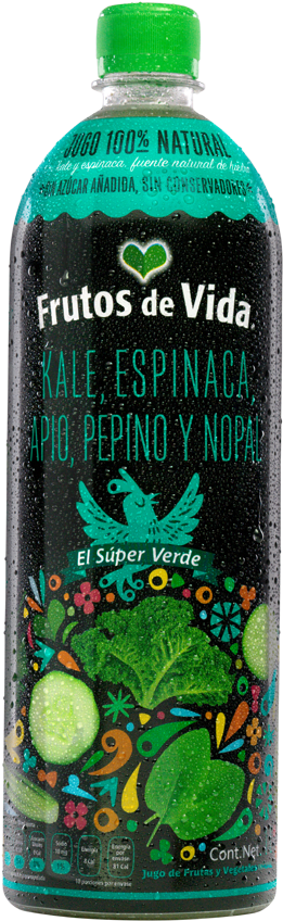 Kale Espinaca Apio Pepino Y Nopal Descripción De La - Frutos De Vida (600x863), Png Download