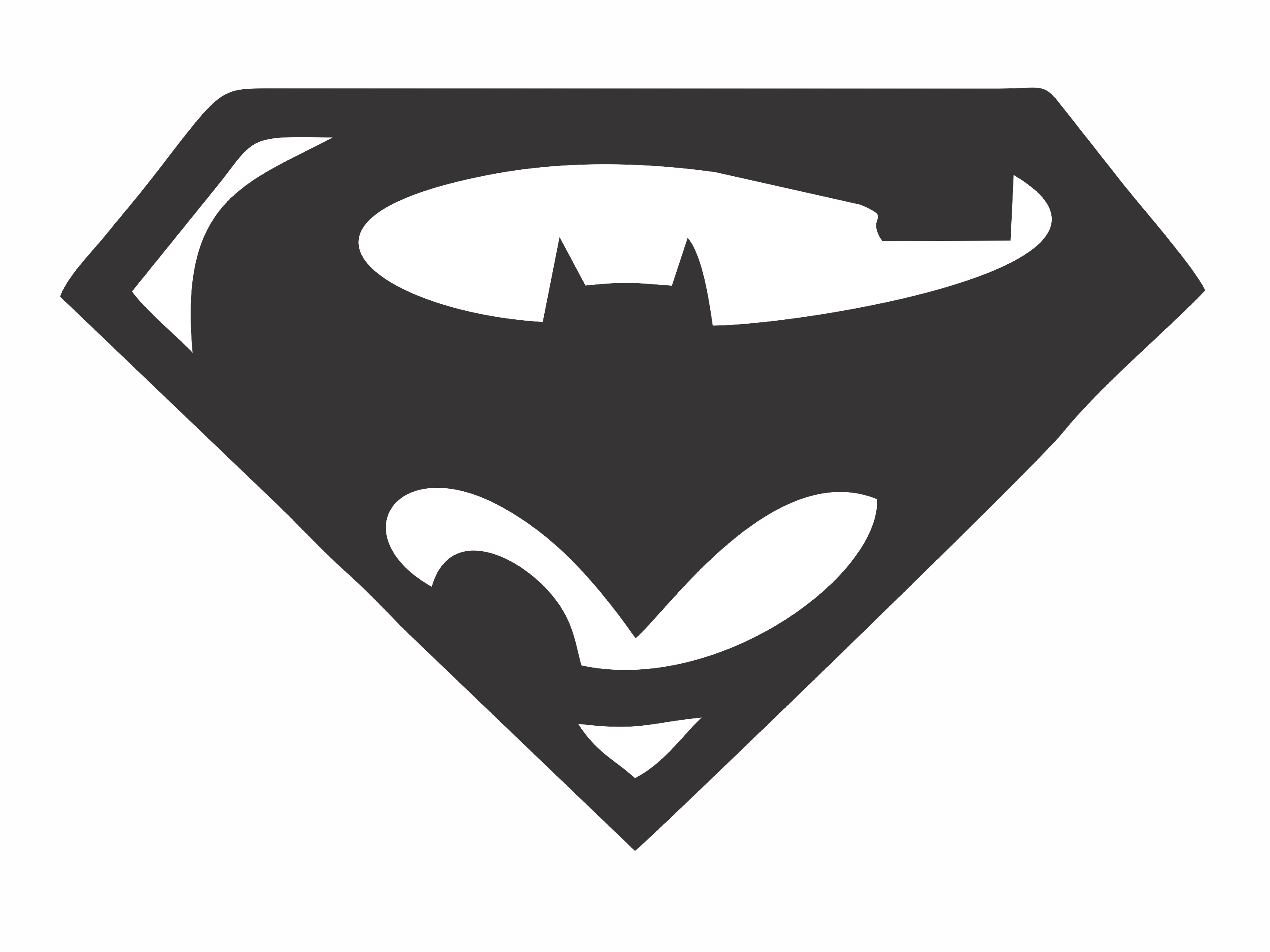 Flowy Fish Clipart Silhouette - Batman Vs Superman Stickers (2945x2209), Png Download
