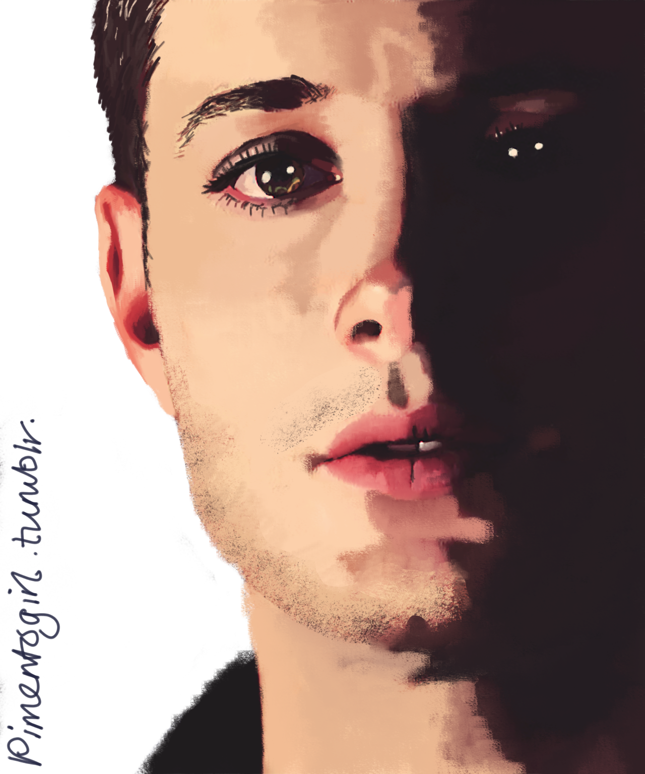 Portrait Of Cas Sunlit Castiel - Visual Arts (1280x1536), Png Download