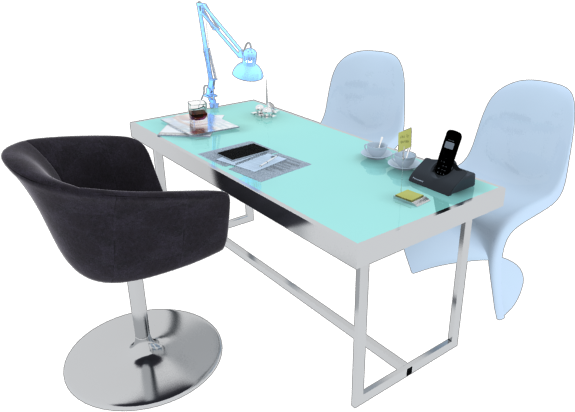 Office Table Set - Table (640x480), Png Download