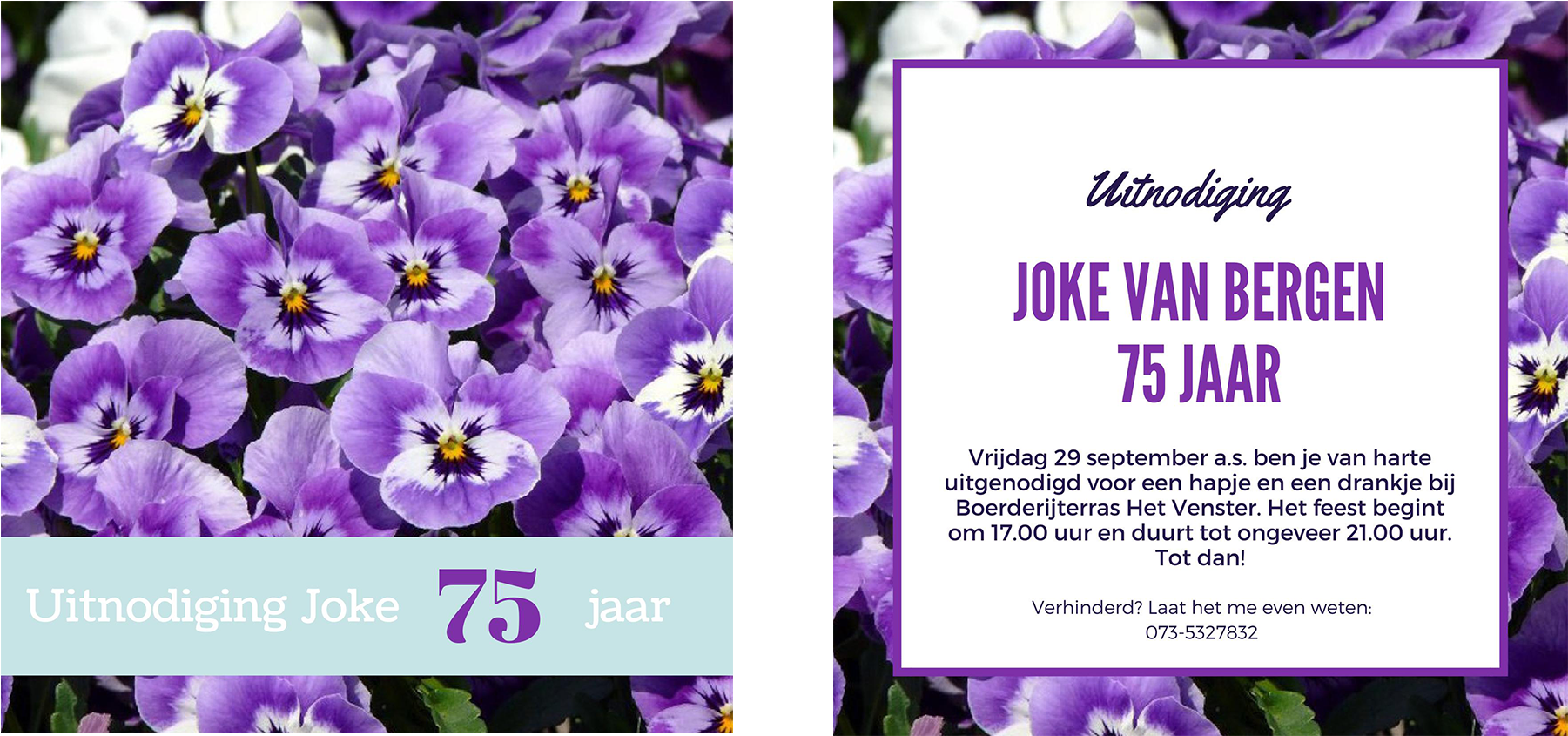 Invitation Card Design - Pansy (1800x1200), Png Download