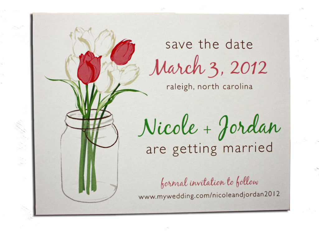 Announcement/invite Cards - Tulip (1024x807), Png Download