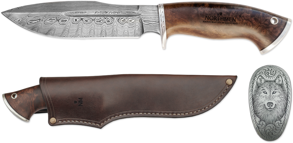 Bowie Knife "white Wolf" - Northmen White Wolf Knife (1280x633), Png Download