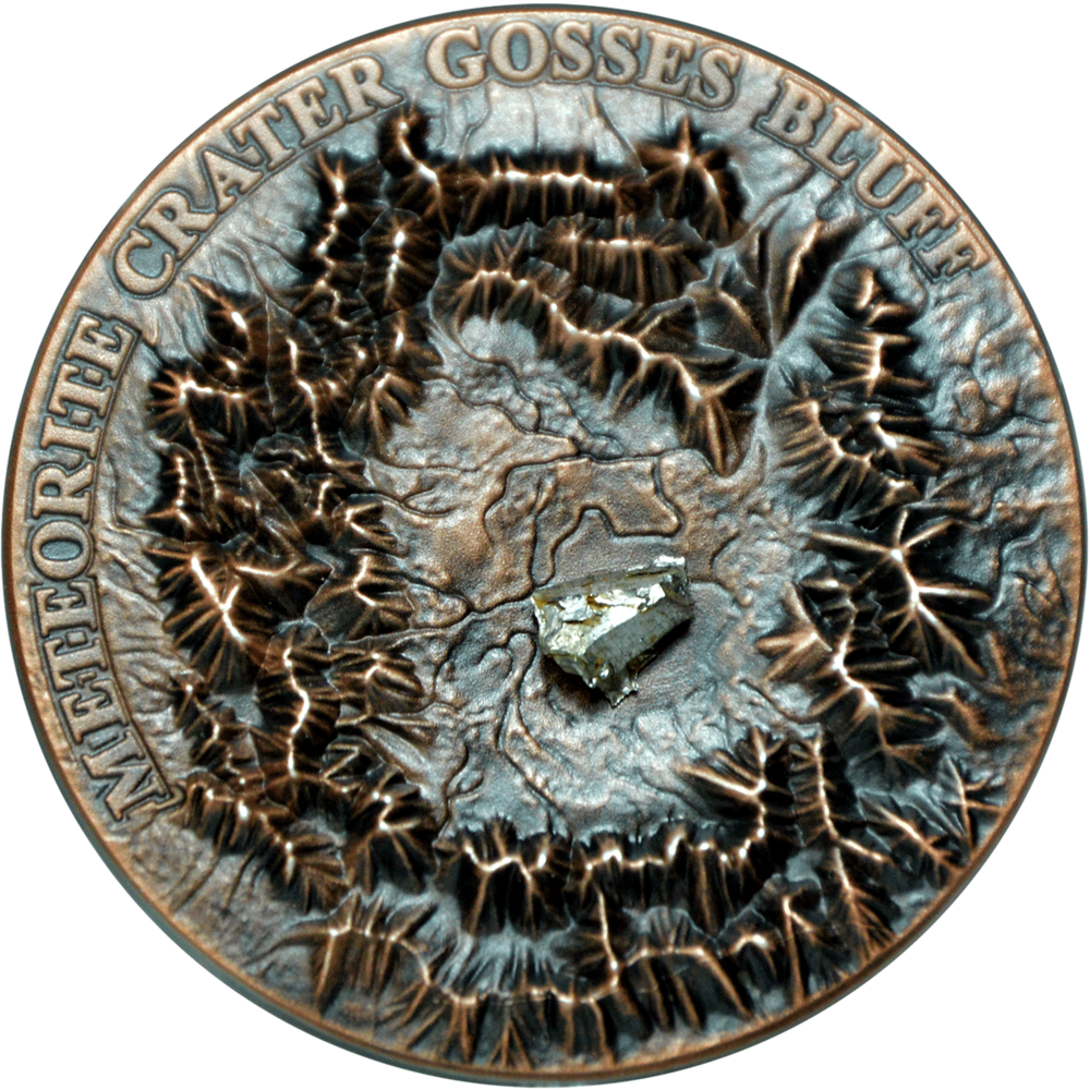 1 Dollar Niue Island 2017 1 Ounce Gosses Bluff Crater - Circle (1000x1000), Png Download