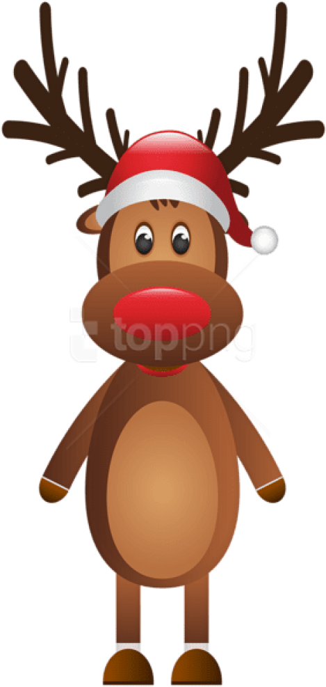 Free Png Rudolph Reindeer Png - Rudolph Nose Clipart (480x997), Png Download