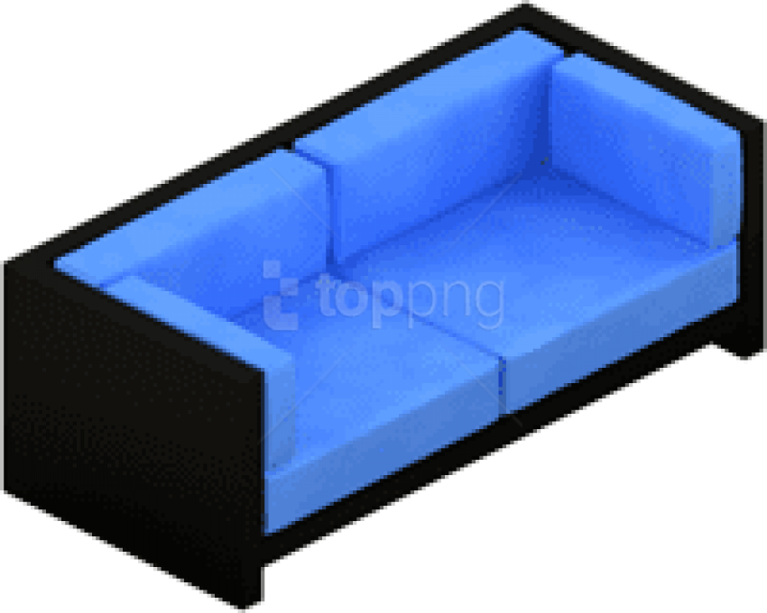 Free Png Vip Blue Velvet Couch Png Images Transparent - Sofa Bed (850x680), Png Download