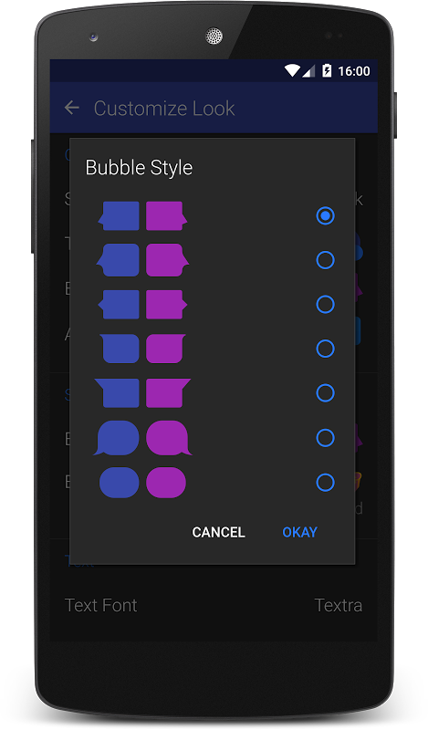 It's Features Include 180 Material Design Themes, Bubble - Mobile Phone (469x800), Png Download