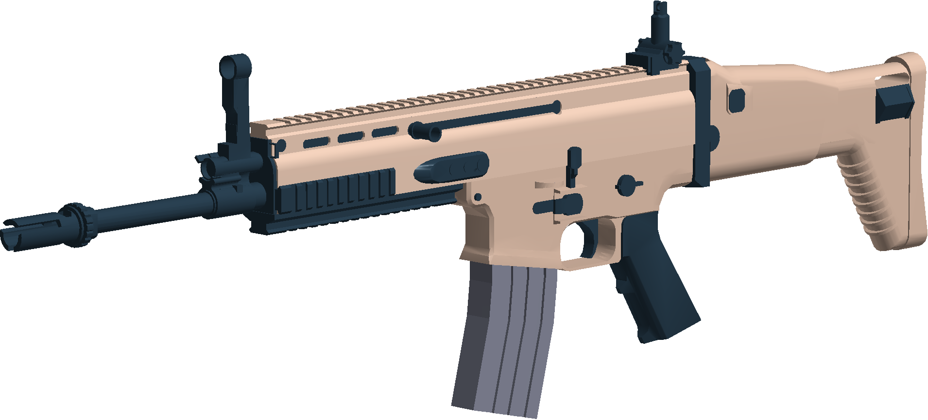 Scar-l - Roblox Phantom Forces M60 (1910x865), Png Download