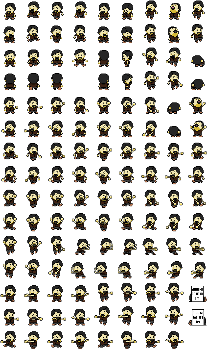 Goatee Http - Pushing Sprite Sheet (432x720), Png Download