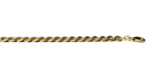 18k Rope Chain 3mm - Chain (600x600), Png Download